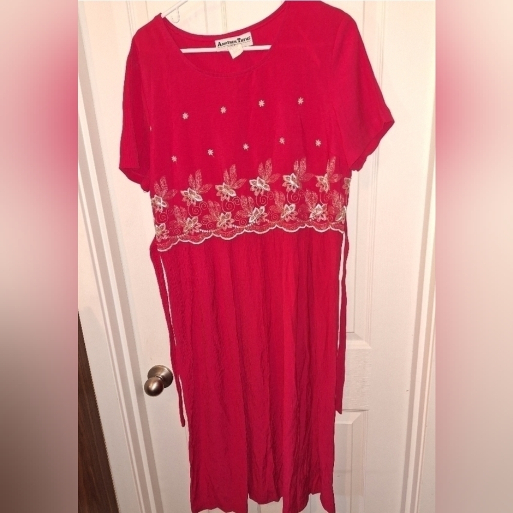 Another Thyme Pink Floral Dress Size 14